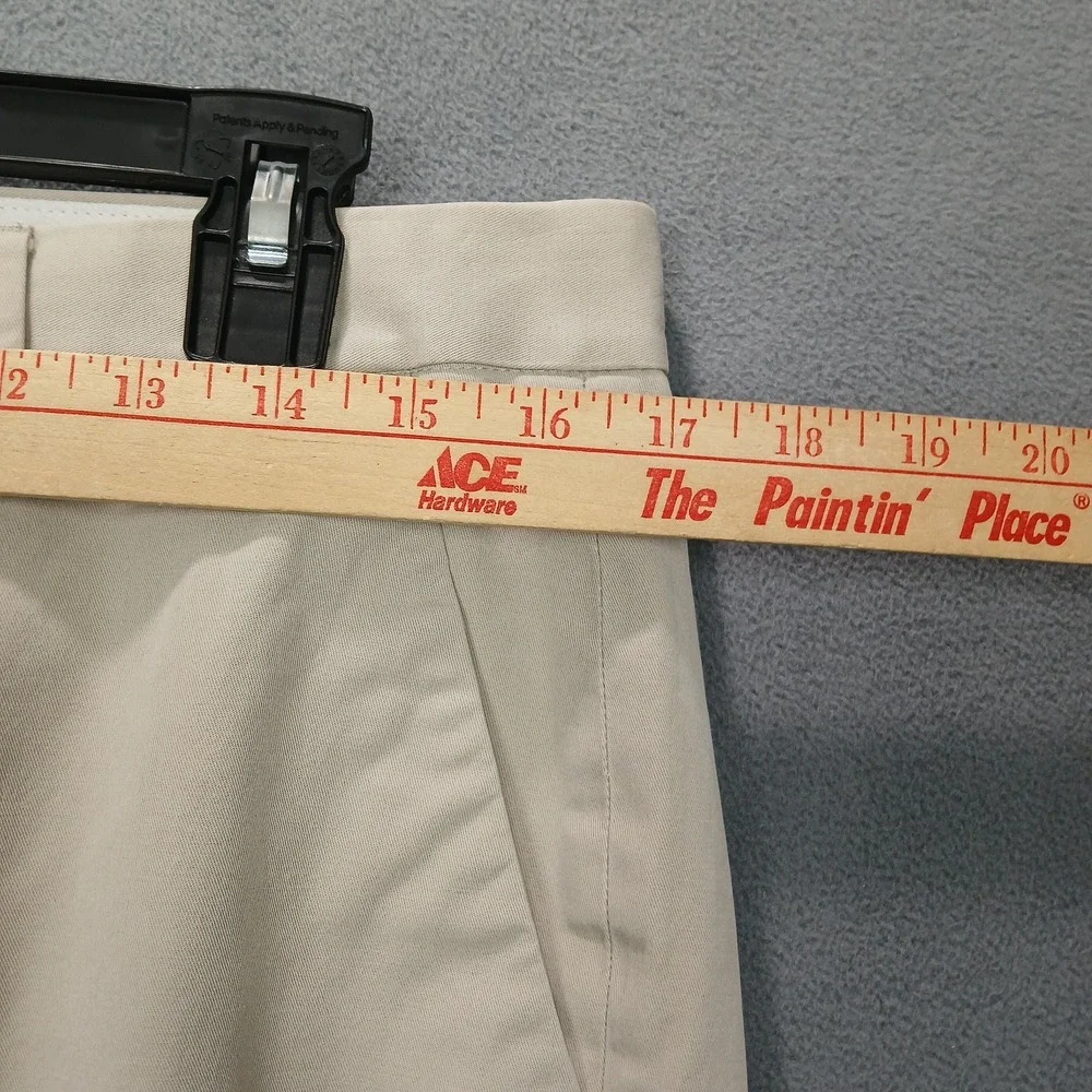 Express Photographer Dress Pants Mens 32x34 Beige Flat Front Straight Leg Formal